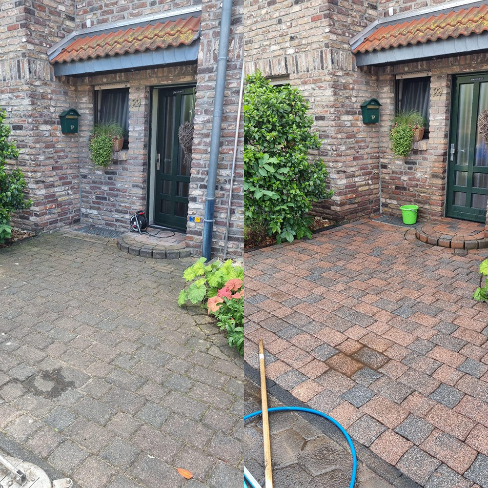 Saubere Steine in einer grünen Garten-Umgebung